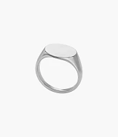 Drew Stainless Steel Signet Ring