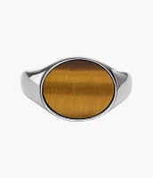 Ellis Signet Collection Brown Tiger's Eye Ring