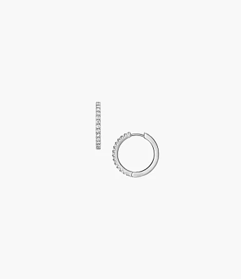 Ellis Pavé Glitz Stainless Steel Hoop Earrings