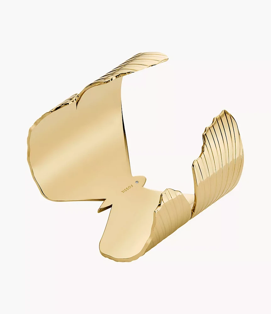 Butterfly Collection Gold-Tone Stainless Steel Cuff Bracelet
