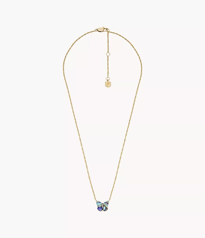 Sutton Butterfly Wings Multicolour Abalone Pendant Necklace