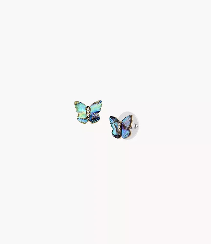 Sutton Butterfly Wings Multicolour Abalone Stud Earrings