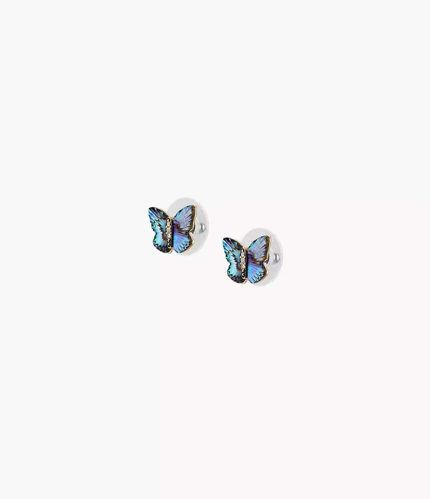 Sutton Butterfly Wings Multicolour Abalone Stud Earrings