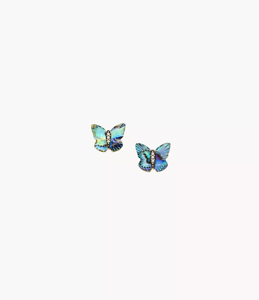 Sutton Butterfly Wings Multicolor Abalone Stud Earrings