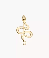 Gold-Tone Stainless Steel Snake Pin Brooch