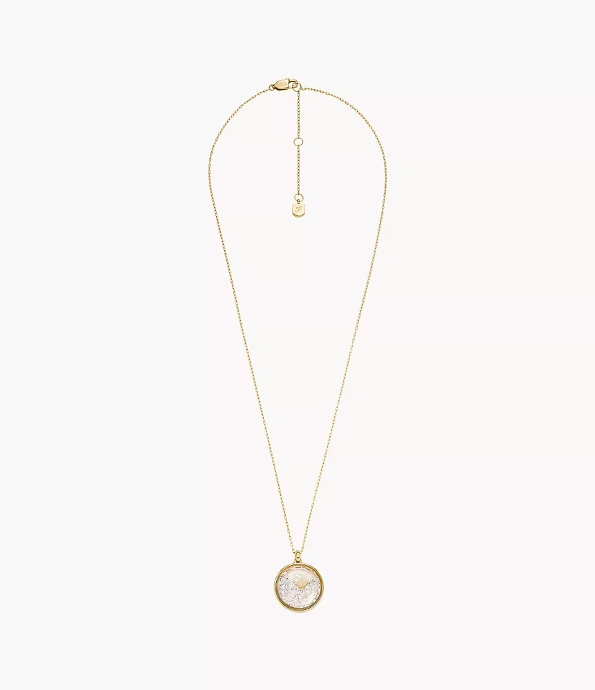 Sadie Yours Truly Gold-Tone Stainless Steel Pendant Necklace