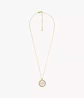 Sadie Yours Truly Gold-Tone Stainless Steel Pendant Necklace