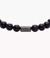 Galaxy Beads Navy Reconstructed Sandstone Beaded Bracelet