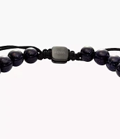 Galaxy Beads Navy Reconstructed Sandstone Beaded Bracelet