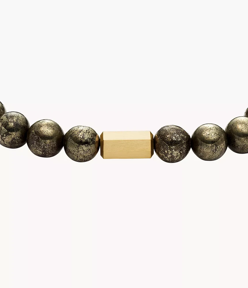Galaxy Beads Grey Pyrite Beaded Bracelet