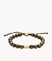 Galaxy Beads Gray Pyrite Beaded Bracelet