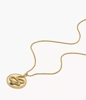 Lunar New Year Gold-Tone Stainless Steel Pendant Necklace