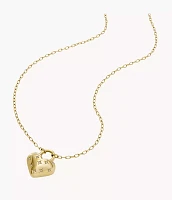 Sadie All My Love Gold-Tone Stainless Steel Heart Pendant Necklace