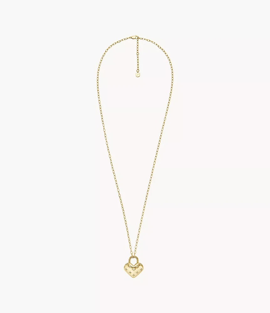 Sadie All My Love Gold-Tone Stainless Steel Heart Pendant Necklace