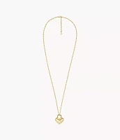 Sadie All My Love Gold-Tone Stainless Steel Heart Pendant Necklace