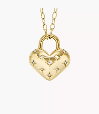 Sadie All My Love Gold-Tone Stainless Steel Heart Pendant Necklace