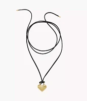 Sadie All My Love Gold-Tone Stainless Steel Heart Pendant Necklace