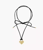 Sadie All My Love Gold-Tone Stainless Steel Heart Pendant Necklace