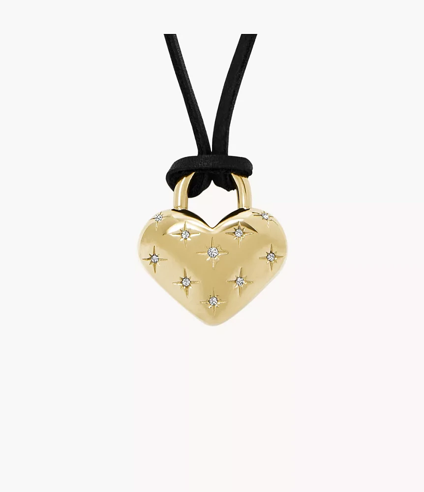 Sadie All My Love Gold-Tone Stainless Steel Heart Pendant Necklace