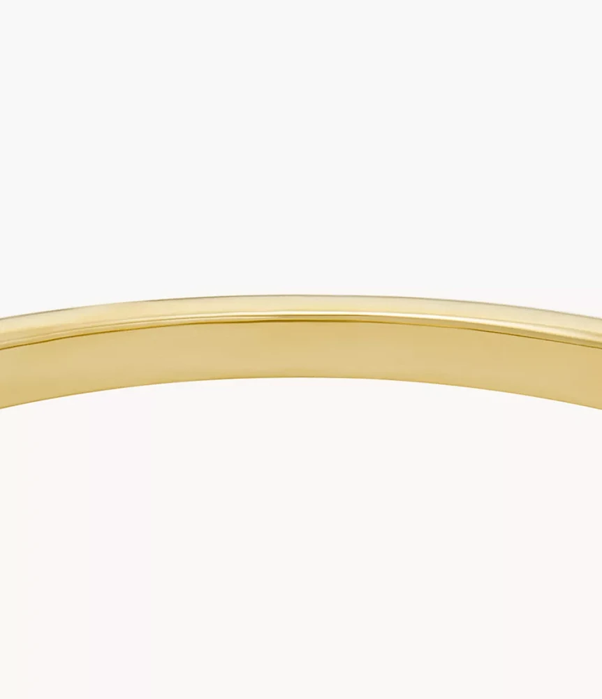 Sadie All My Love Gold-Tone Stainless Steel Heart Bangle Bracelet