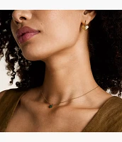 Sadie All My Love Gold-Tone Stainless Steel Heart Drop Earrings