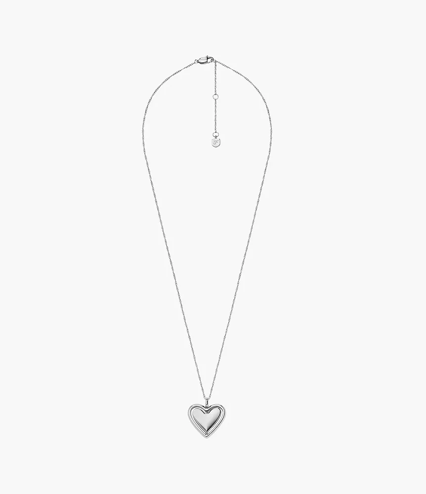 Legacy Heart Stainless Steel Rotating Pendant Necklace