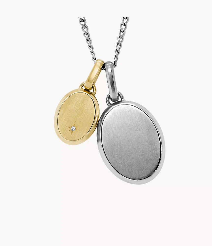 Drew Two-Tone Stainless Steel Pendant Necklace