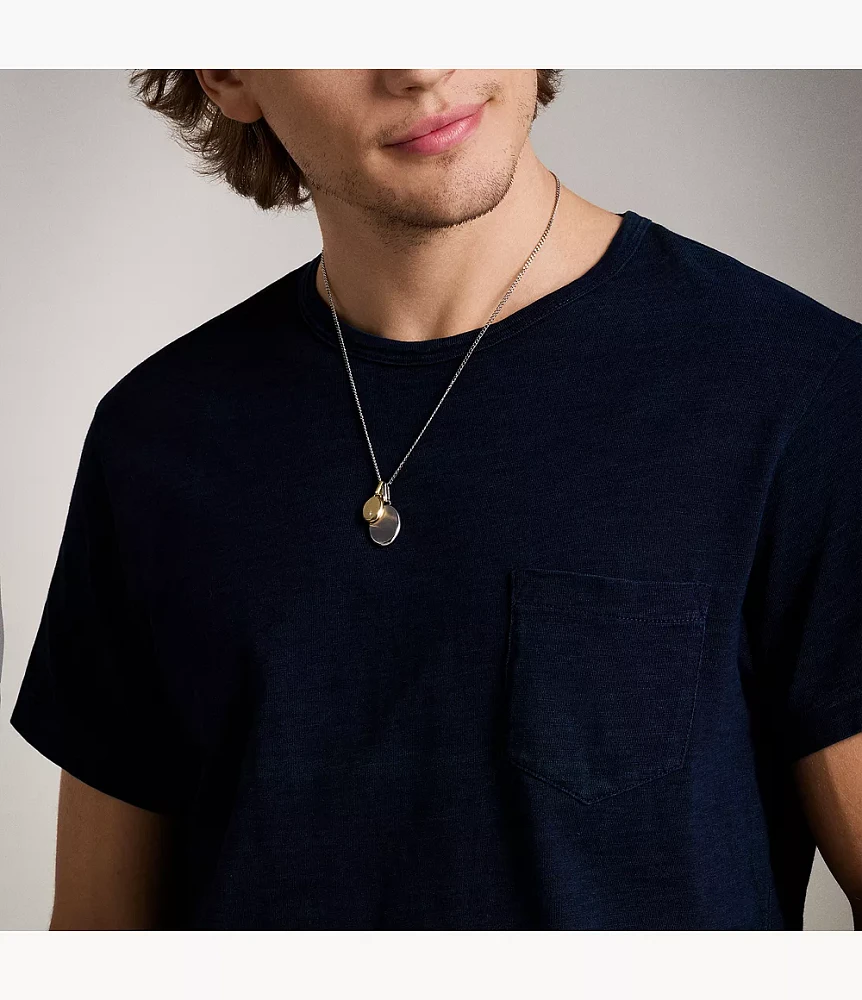 Drew Two-Tone Stainless Steel Pendant Necklace