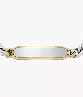 Drew Two-Tone Stainless Steel ID Bracelet