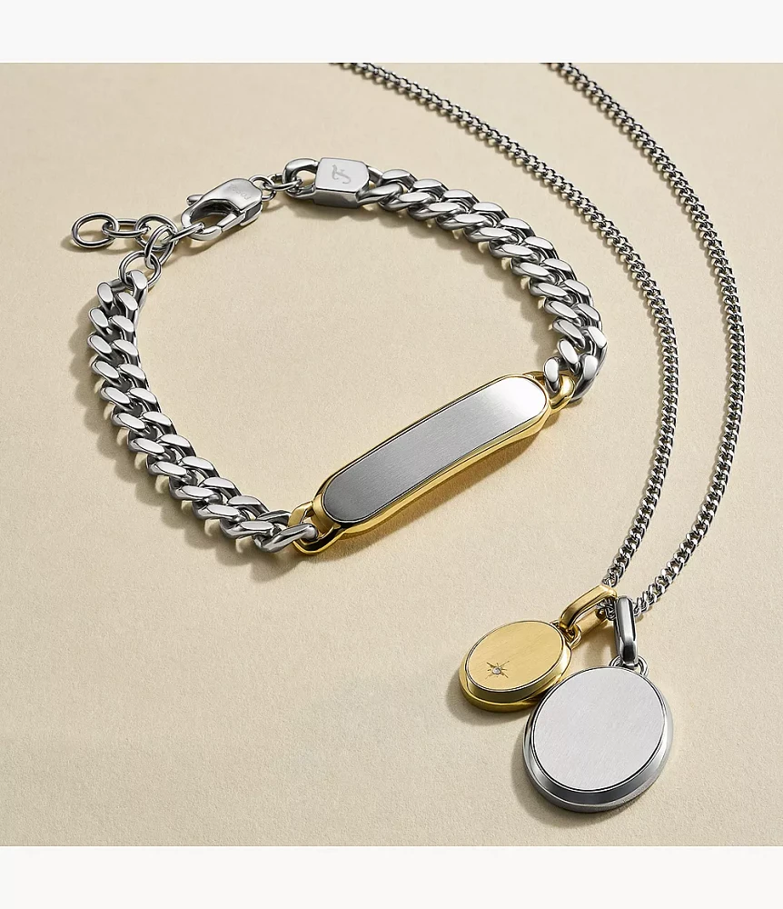 Drew Two-Tone Stainless Steel ID Bracelet