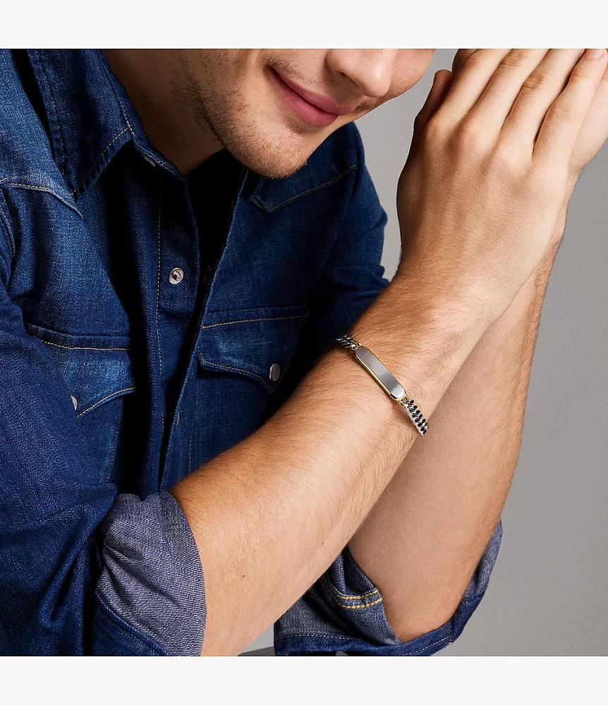 Drew Two-Tone Stainless Steel ID Bracelet