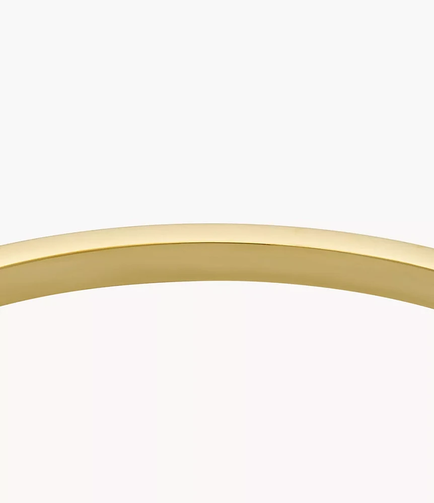 Ellis Pavé Glitz Gold-Tone Stainless Steel Bangle Bracelet