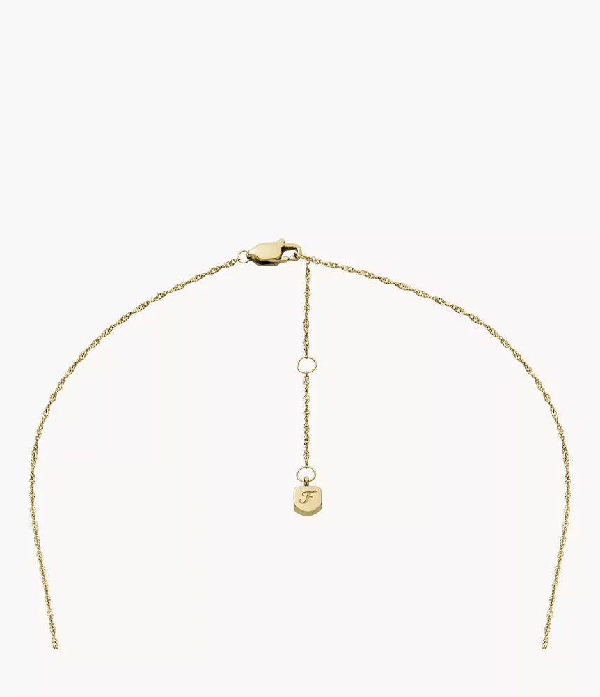 Classic Mother-of-Pearl Gold-Tone Stainless Steel Pendant Necklace