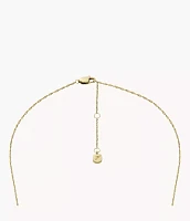 Classic Mother-of-Pearl Gold-Tone Stainless Steel Pendant Necklace