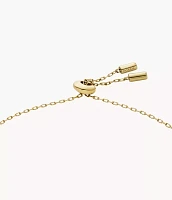 Classic Mother-of-Pearl Gold-Tone Stainless Steel Station Bracelet