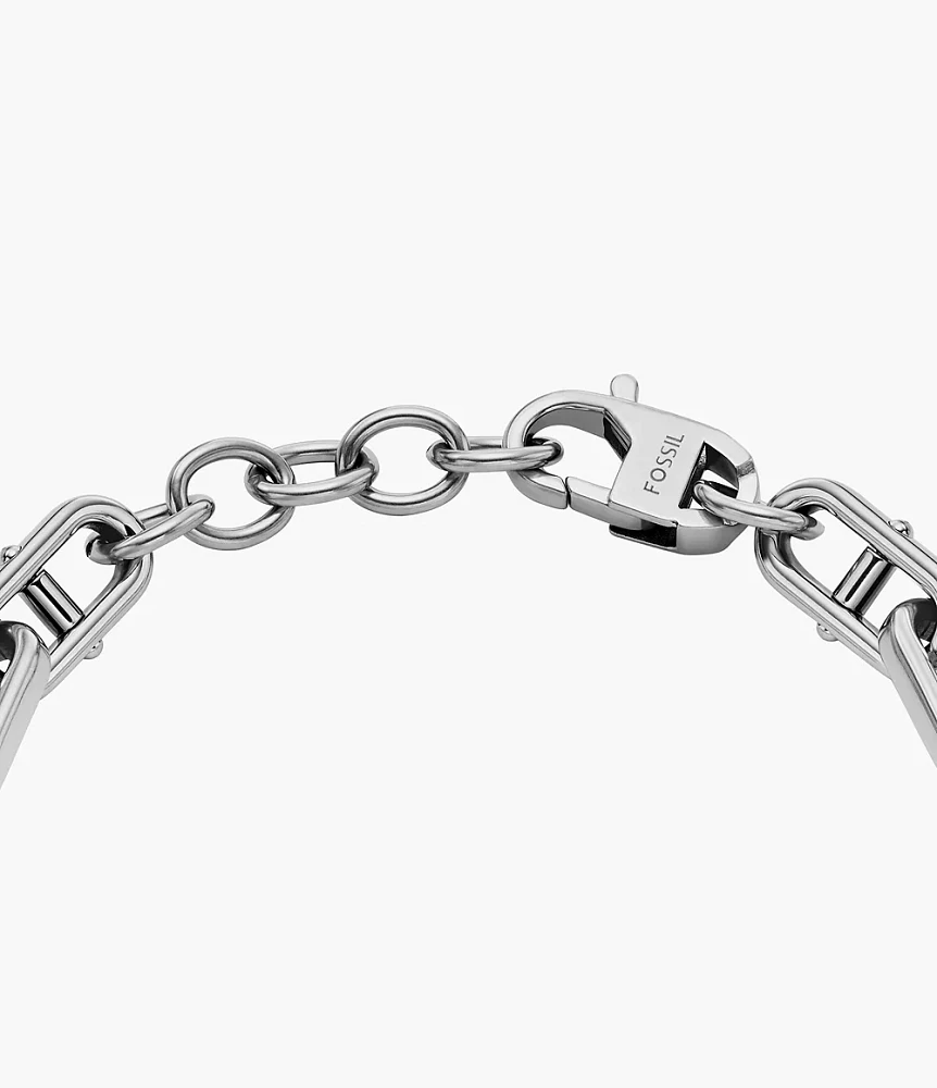 Knox Knurled Texture Stainless Steel Chain Bracelet