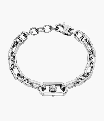 Knox Knurled Texture Stainless Steel Chain Bracelet