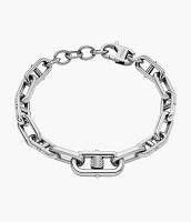 Knox Knurled Texture Stainless Steel Chain Bracelet