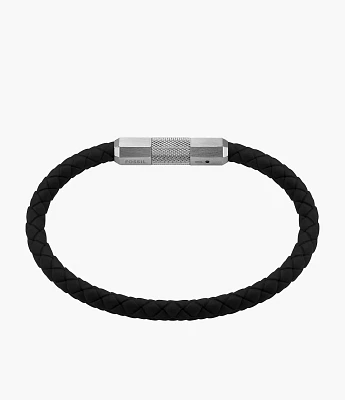 Knox Black Silicone Station Bracelet