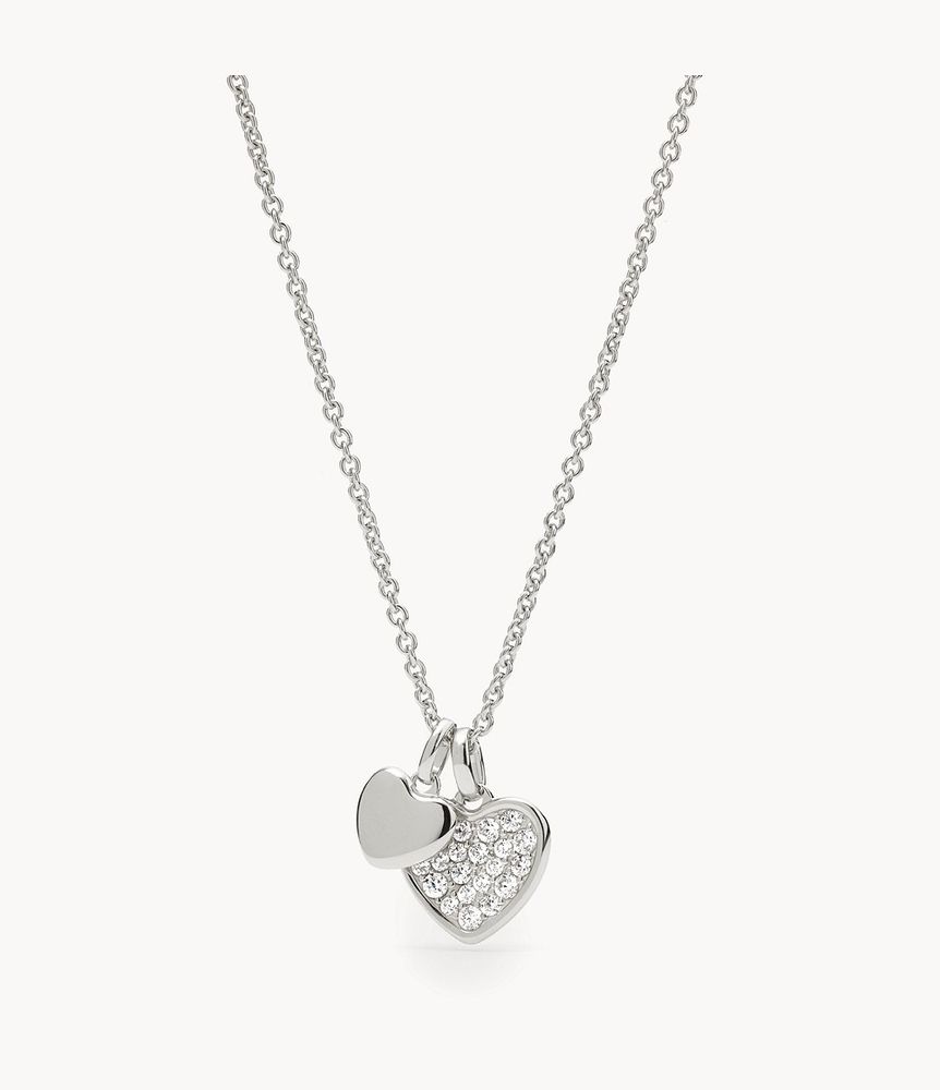 Elliott Sterling Heart Pendant Necklace - JFS00196040 - Fossil