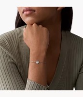 Sterling Mother-of-Pearl Sterling Silver Station Bracelet