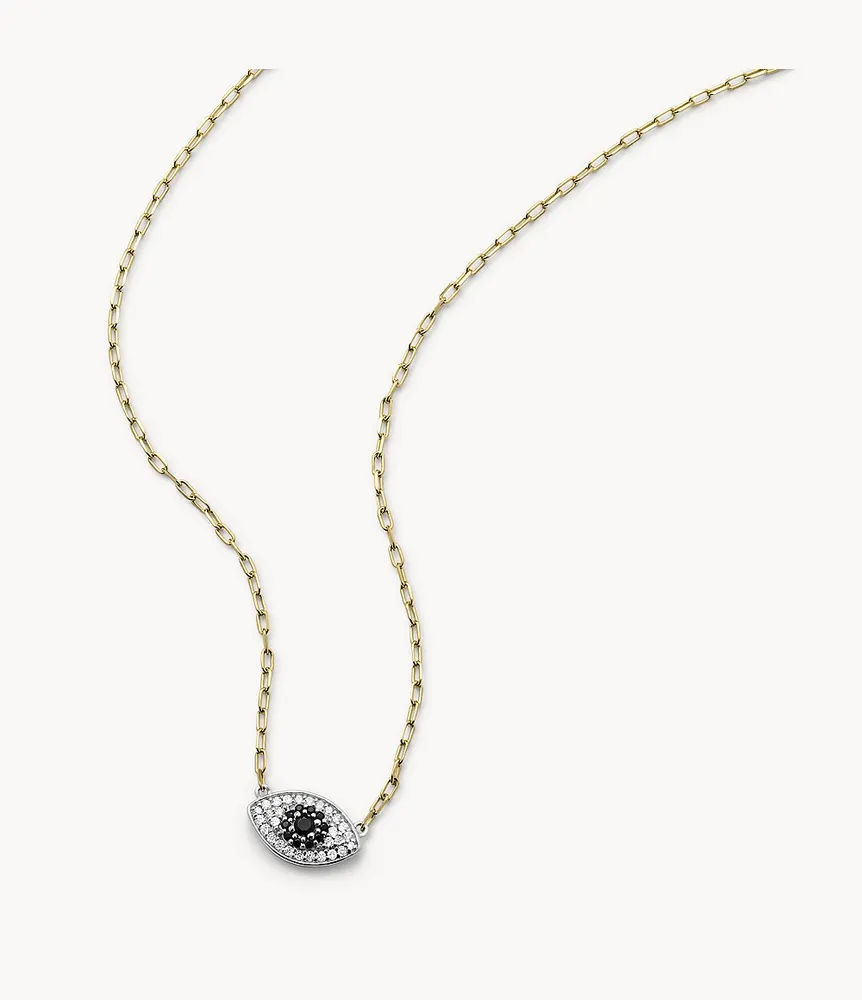 Evil Eye 14K Gold Plated Sterling Silver Chain Necklace