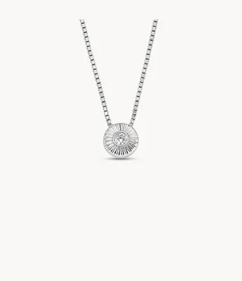 Collier  pendentif  cercle textur en argent sterling