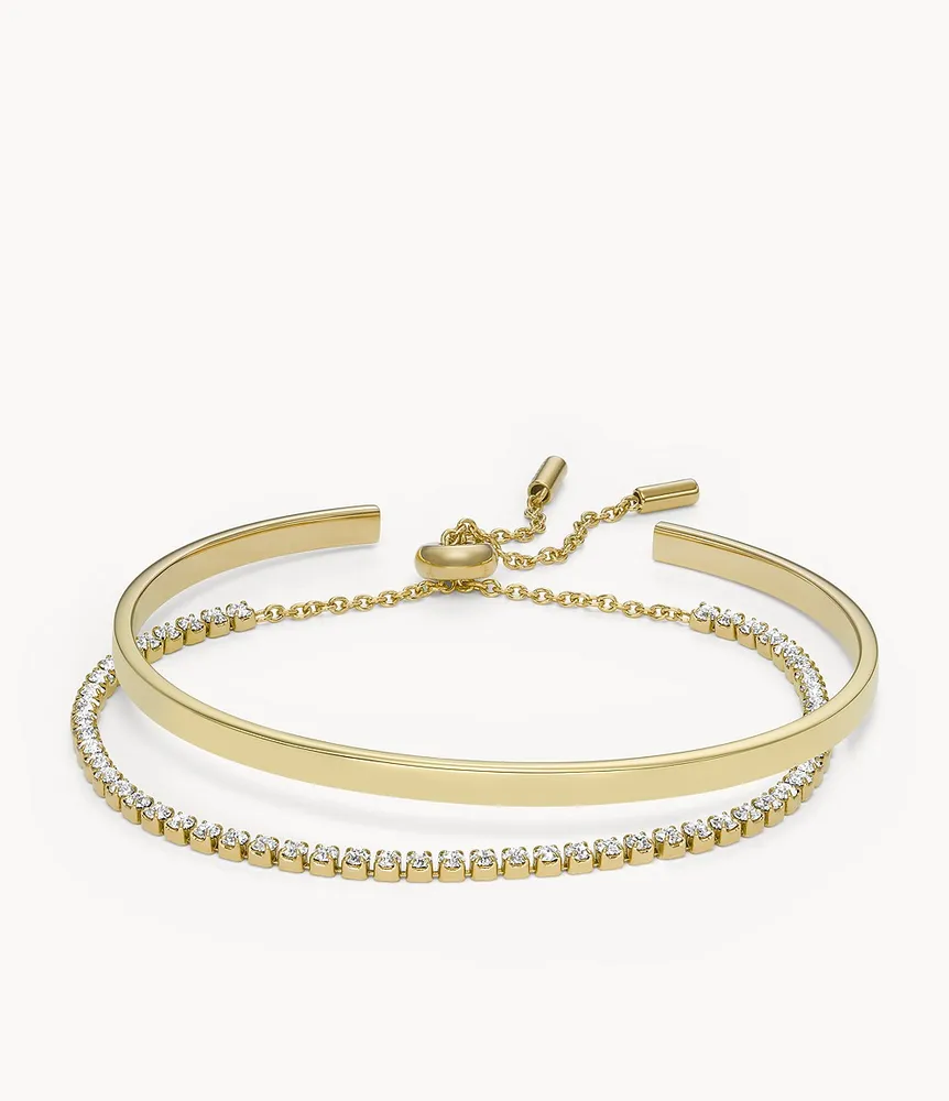 Gold-Tone Stainless Steel Bracelet Gift Set