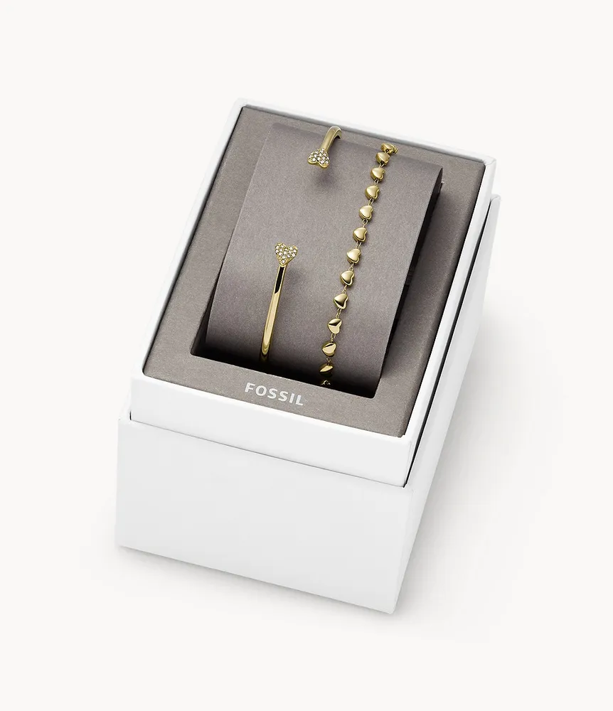 Gold-Tone Stainless Steel Bracelet Set