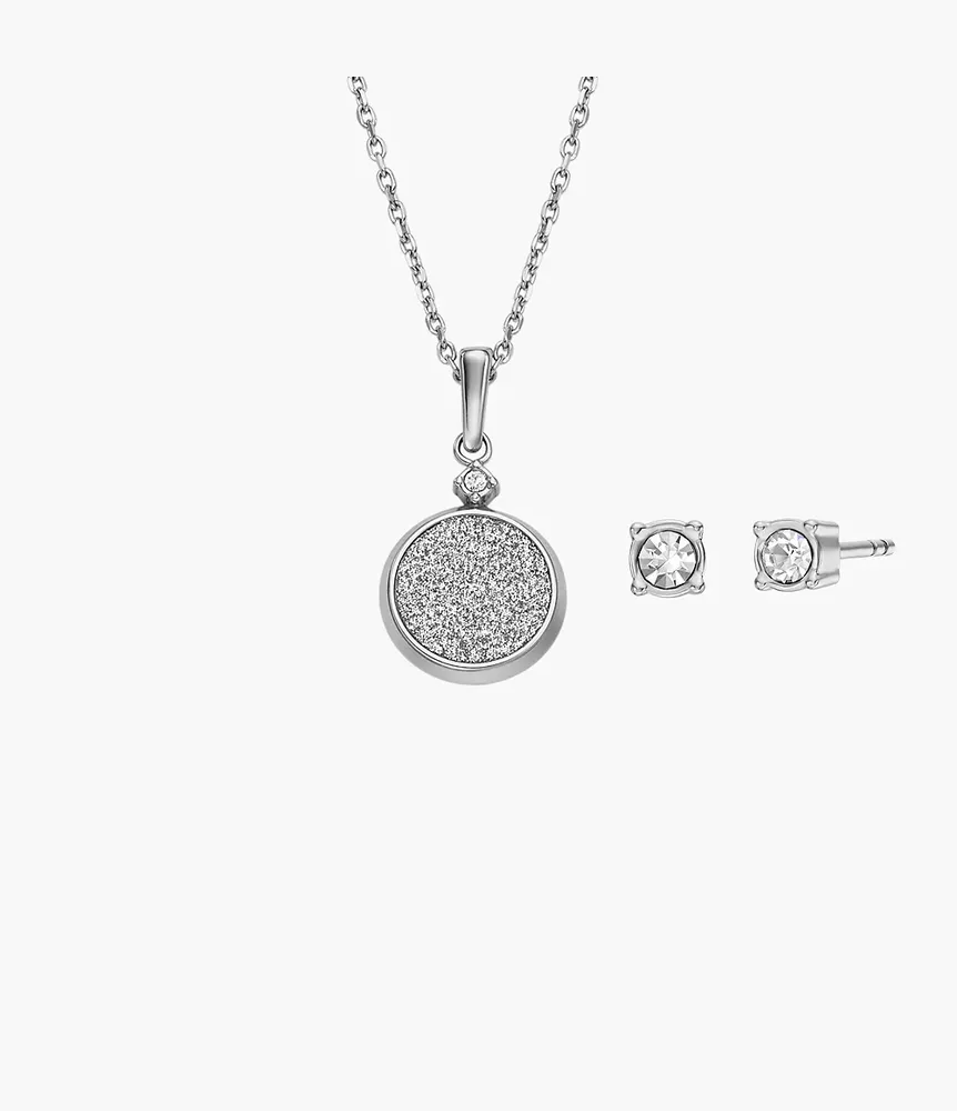 Core Gifts Stainless Steel Stud Earrings and Necklace Set