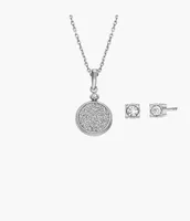 Core Gifts Stainless Steel Stud Earrings and Necklace Set