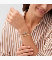 Core Gifts Gold-Tone Stainless Steel Cuff and Bracelet Set