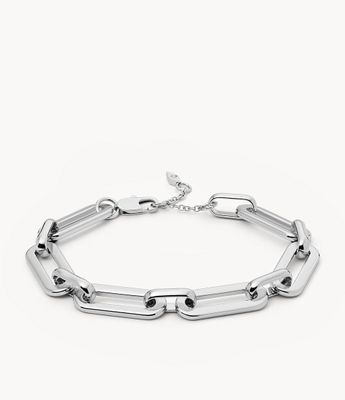 Silver-Tone Brass Chain Bracelet - JOA00637040 - Fossil