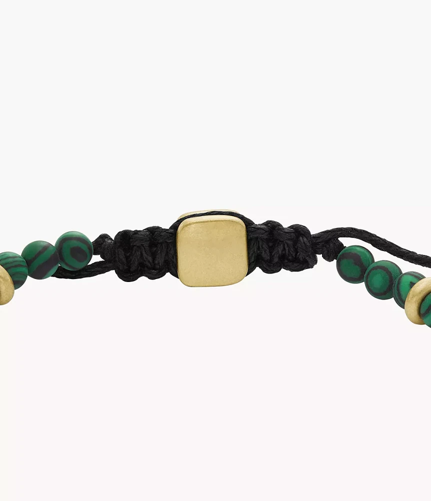 Merritt Arm Stack Green Malachite Beaded Bracelet